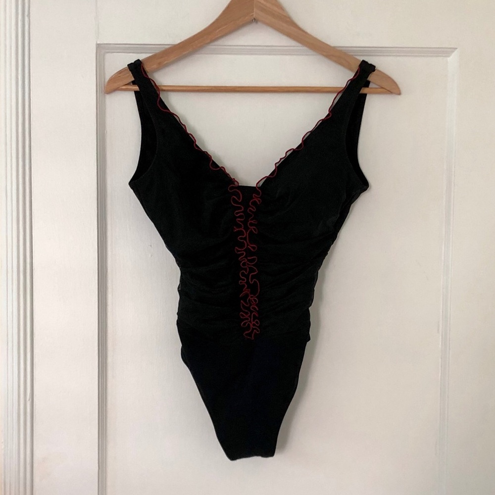Profile by Gottex black on piece bathing suit